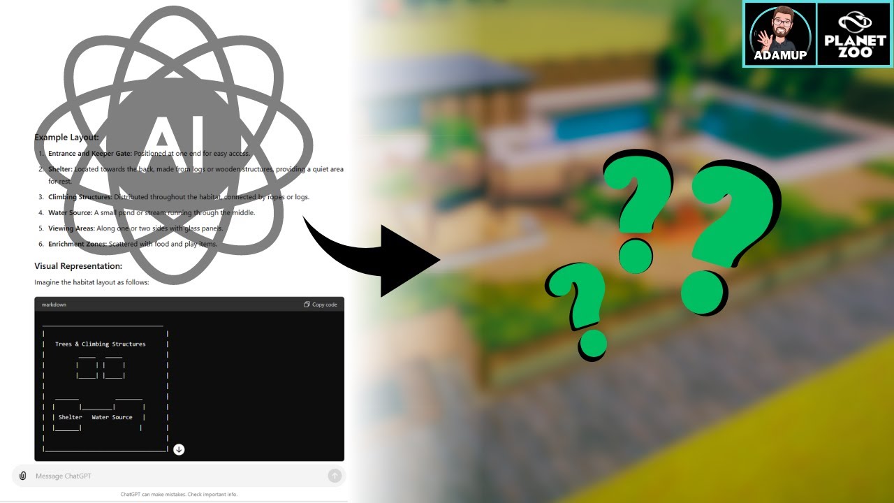 Использование ИИ для строительства зоопарка в Planet Zoo — сработает ли это?