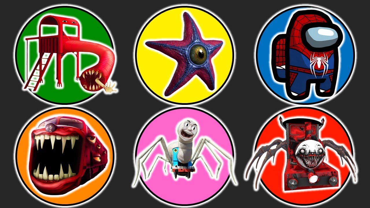 Spin Wheel Monster Gorka, Starro, Among Us Spiderman, Train Eater, Thomas Lipan, Choo Choo Charles