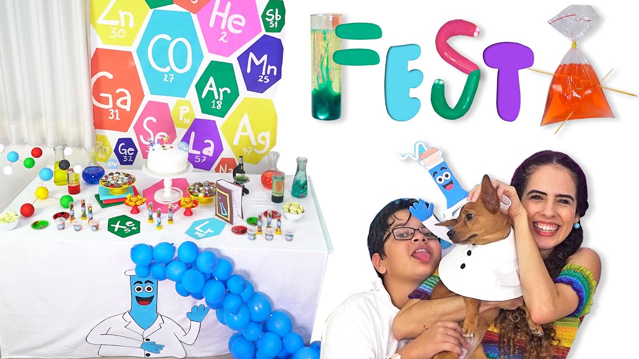 DIY FESTA DE ANIVERSÁRIO C/ EXPERIMENTOS CIENTÍFICOS | NATGEO LAB| Paula Stephânia