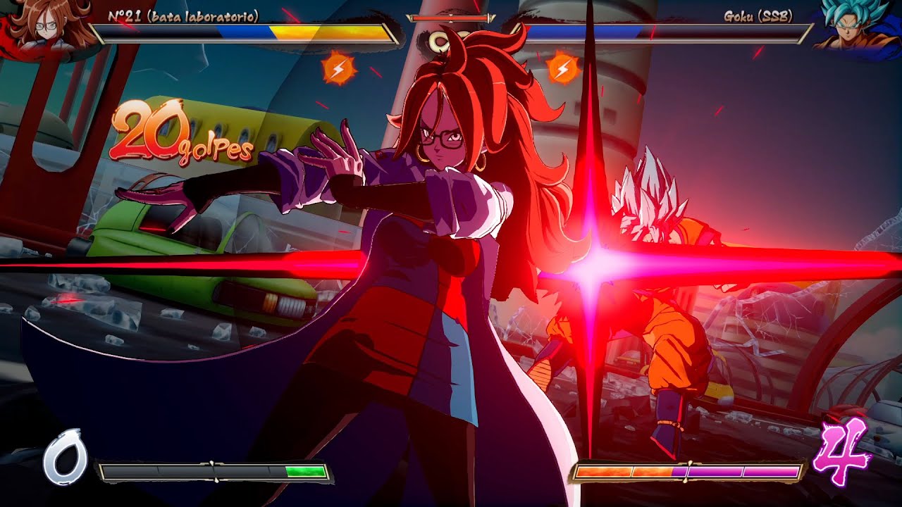 Dragón Ball FighterZ Androide 21 (bata de laboratorio): todos los ataques especiales