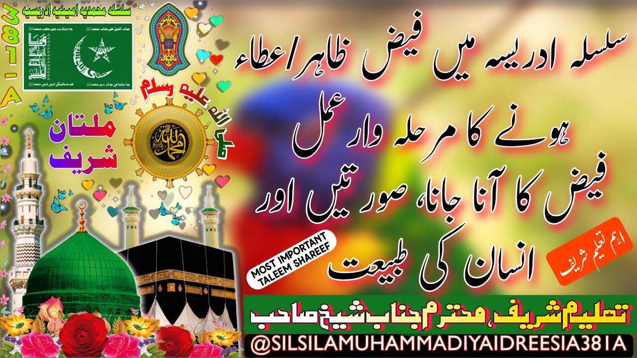 SILSILA IDREESIA MEIN FAYZ ZAHIR, STEP BY STEP GUIDE |SHEIKH SAHAB| ATTONEY, ABSORBED, humanity, 381