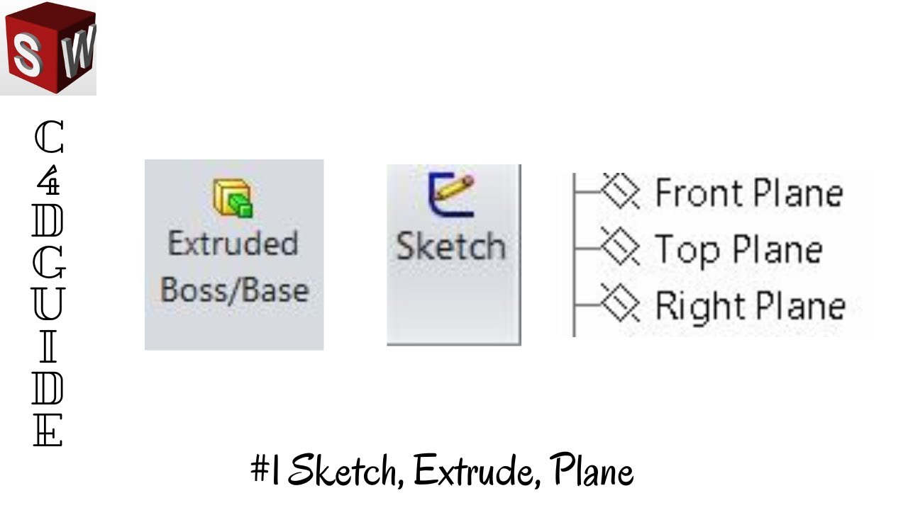 TUTORIAL SOLIDWORKS BAHASA INDONESIA - #1 SKETCH, PLANE, EXTRUDE (BASIC)