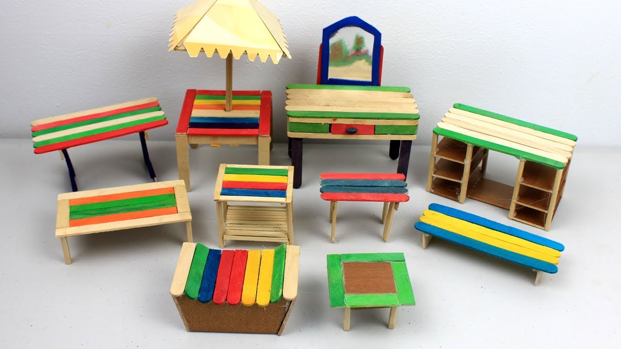 How to make Popsicle Stick Tables Compilation #1 | Easy and Quick Ice Cream Stick Crafts