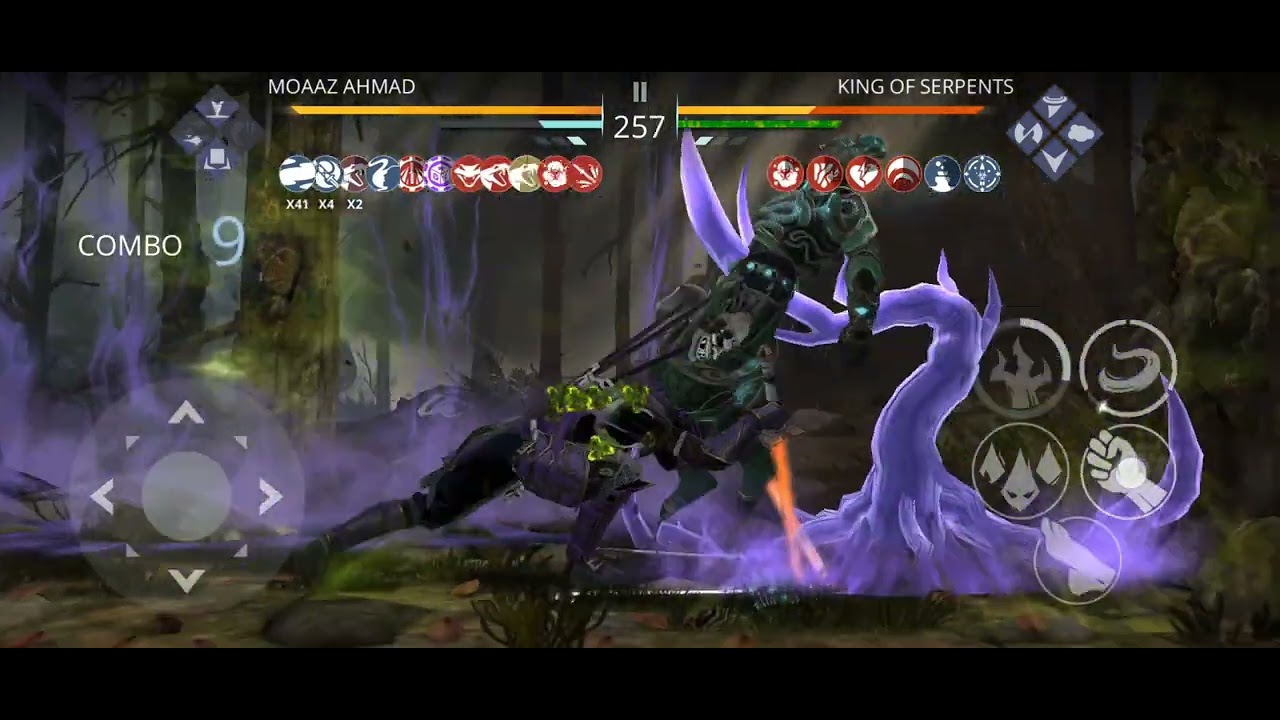 DEAD FOREST TRIAD lvl 4 vs KING OF SERPENTS | shadow fight 3