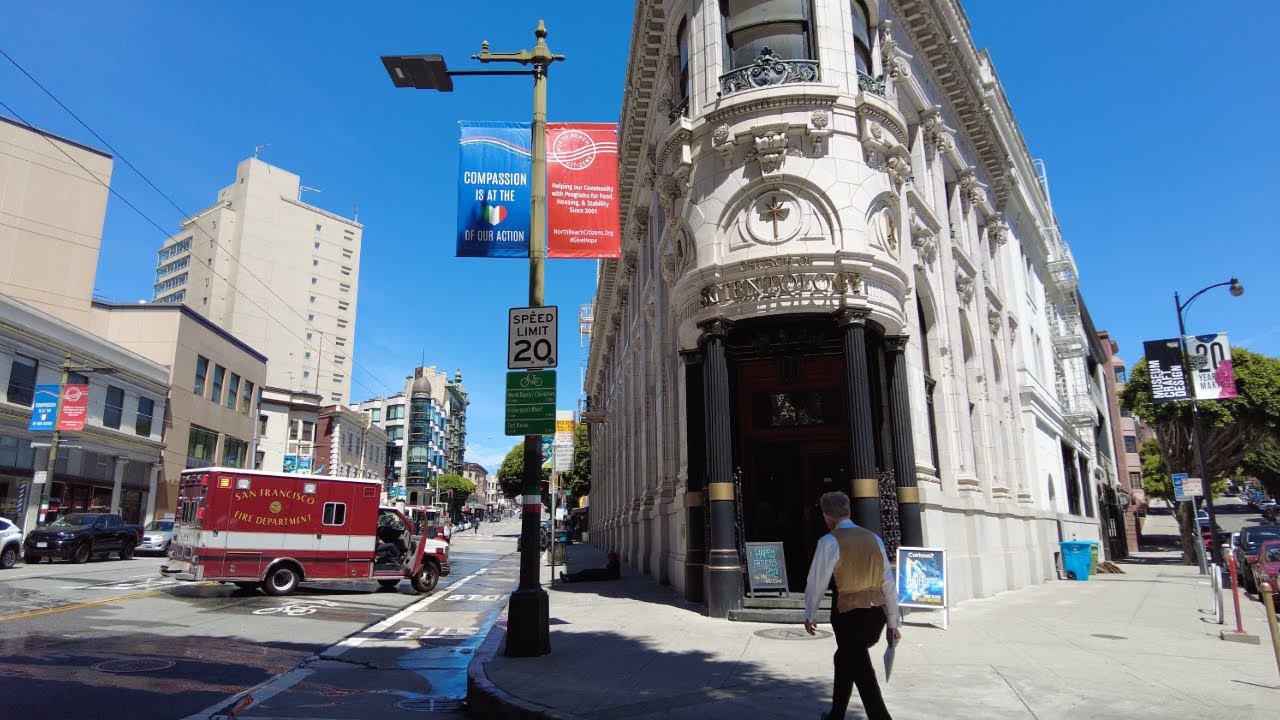 [4K] Walking San Francisco Financial District's laid-back area on a Sunday morning