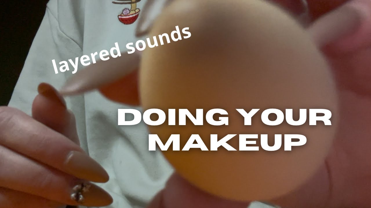 ASMR doing your Makeup | Layered Sounds & Visual Triggers | No Talking, Lofi💖