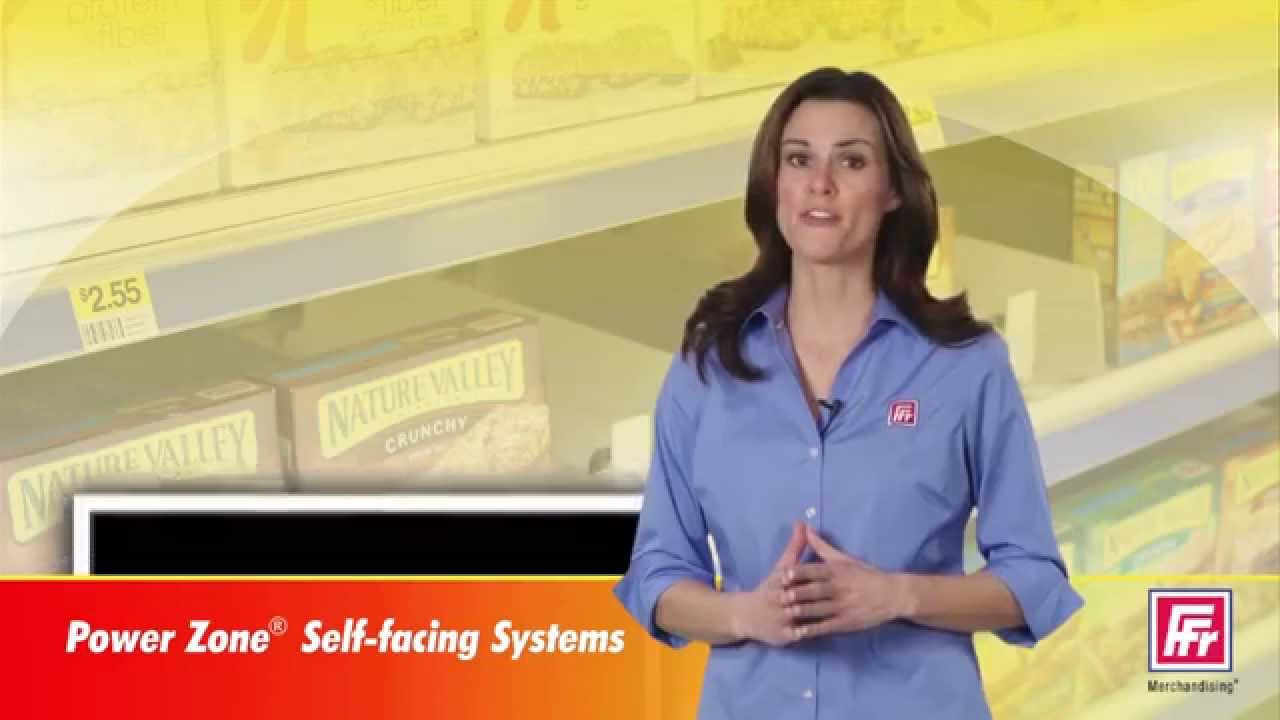 Self facing pusher system for retail shelves and fixtures