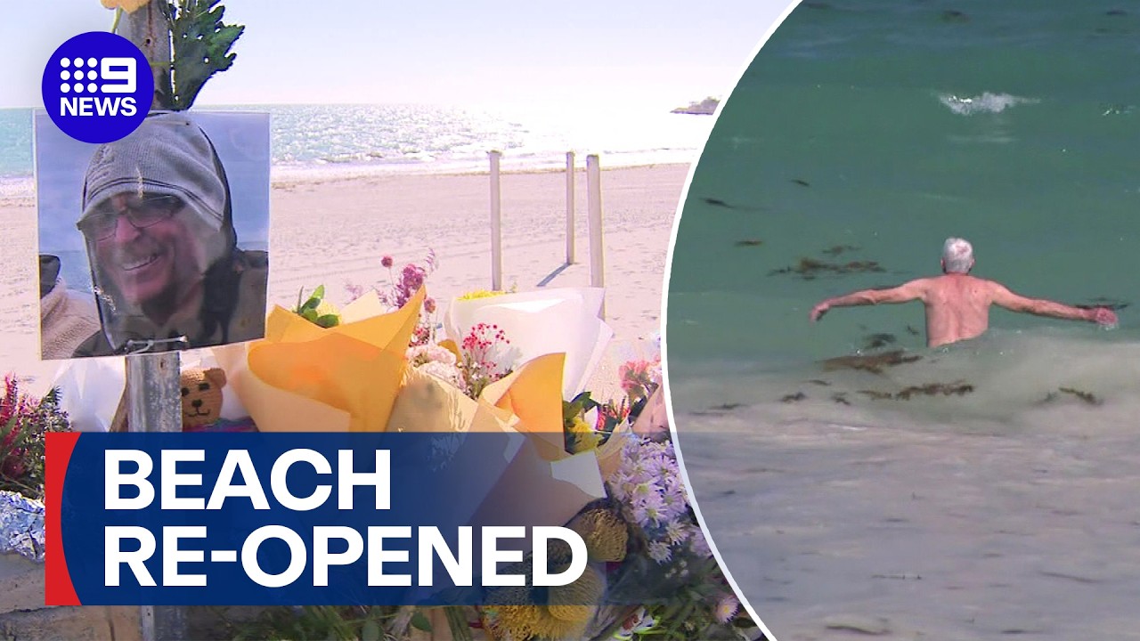 Beach re-opened after shark attack tragedy | 9 News Australia