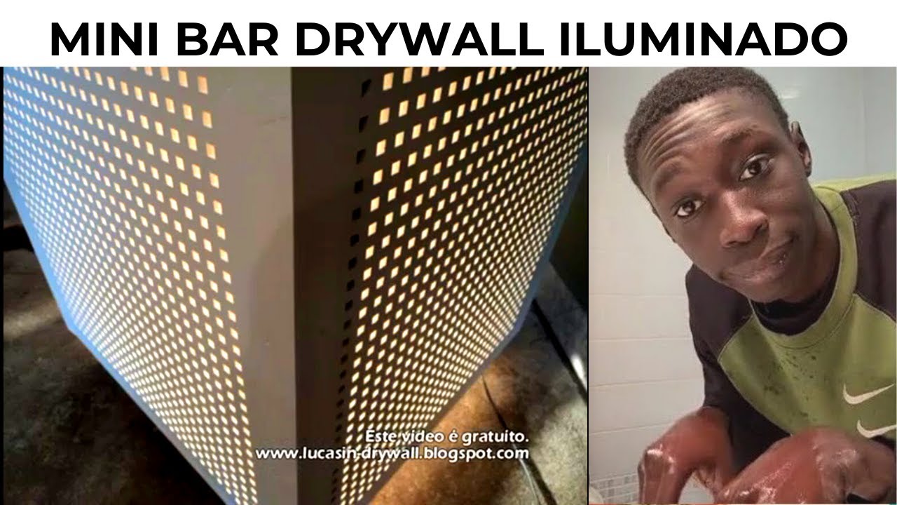 O DIA QUE EU FIZ UM MINI BAR DRYWALL COM RODAS E PLACA KNAUF CLEANEO
