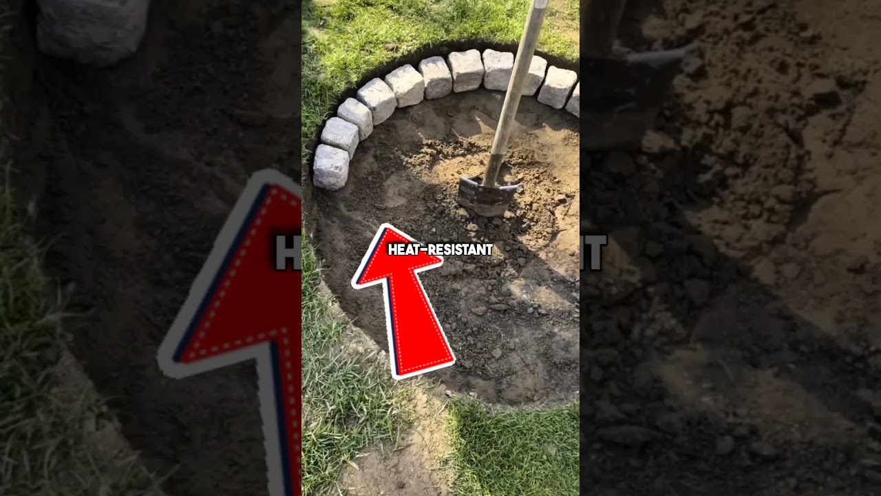 Super EASY Fire Pit Construction! #diy #garden #construction