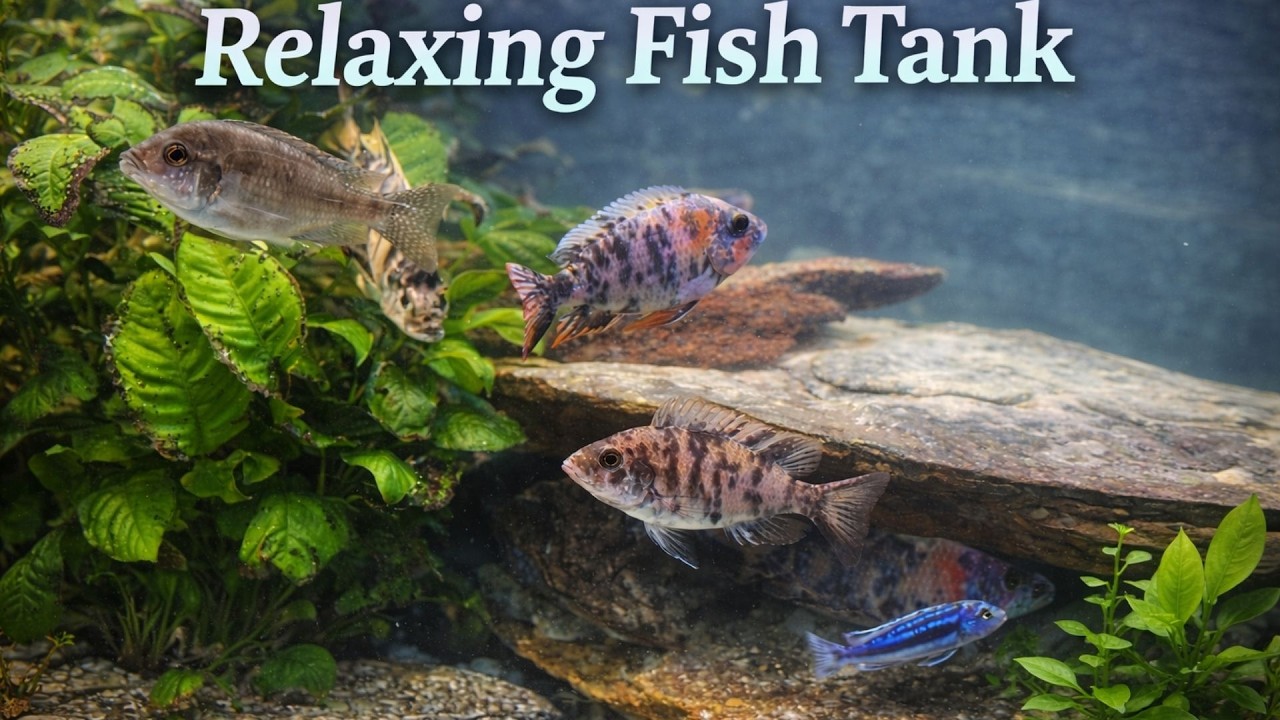 African Cichlids in Action | Peaceful Aquarium Live Stream #81