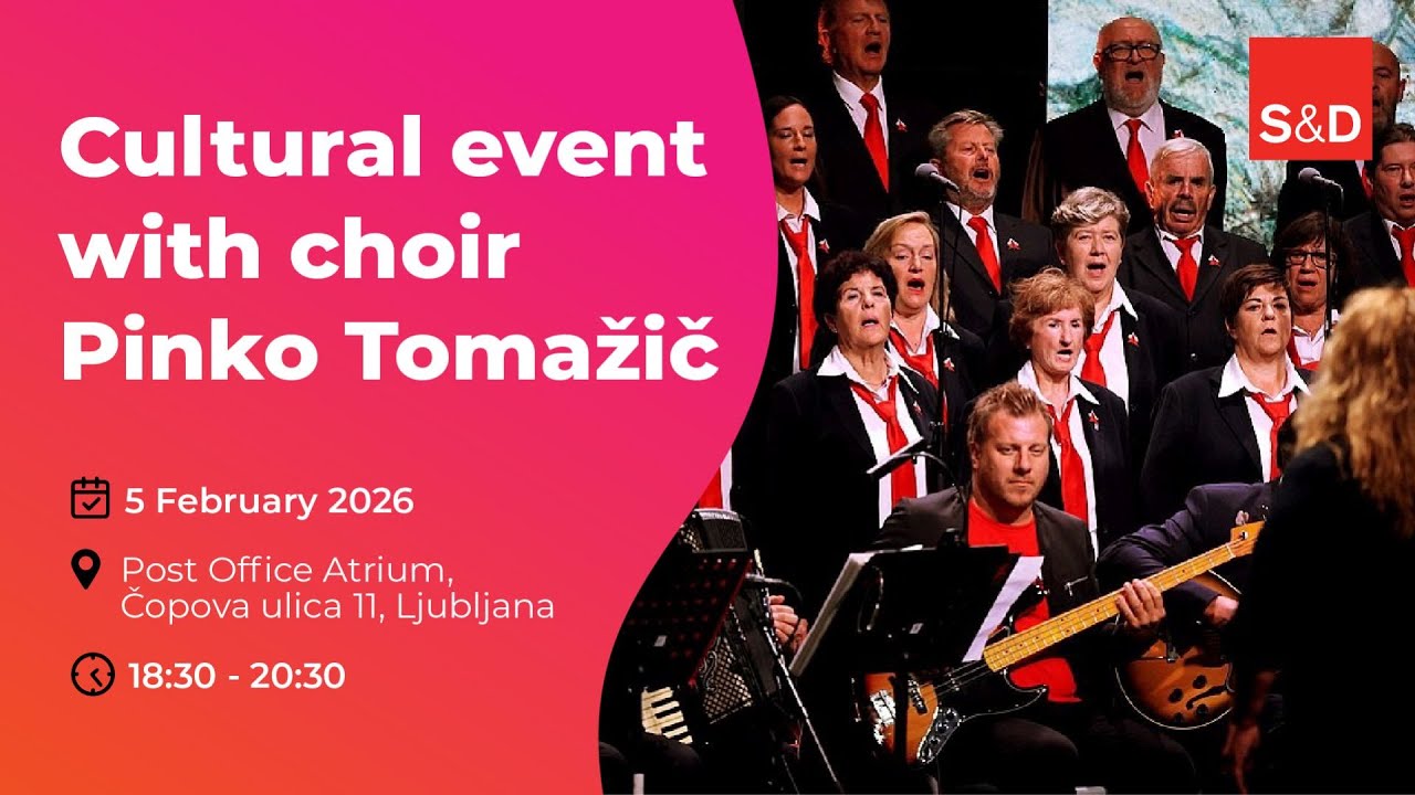 Kulturni dogodek s pevskim zborom Pinko Tomažič v Ljubljani - v ŽIVO