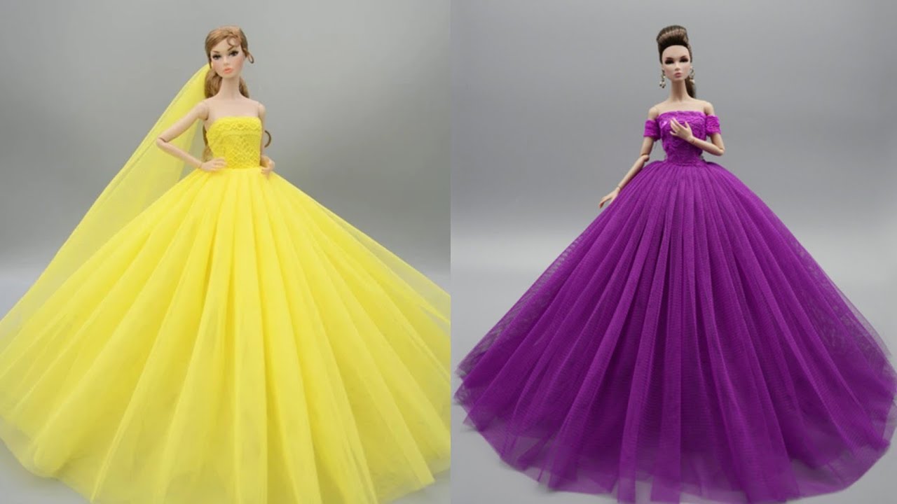 5 DIY Barbie Party Dresses Barbie Skirt & Glamorous Party Gown for Barbie