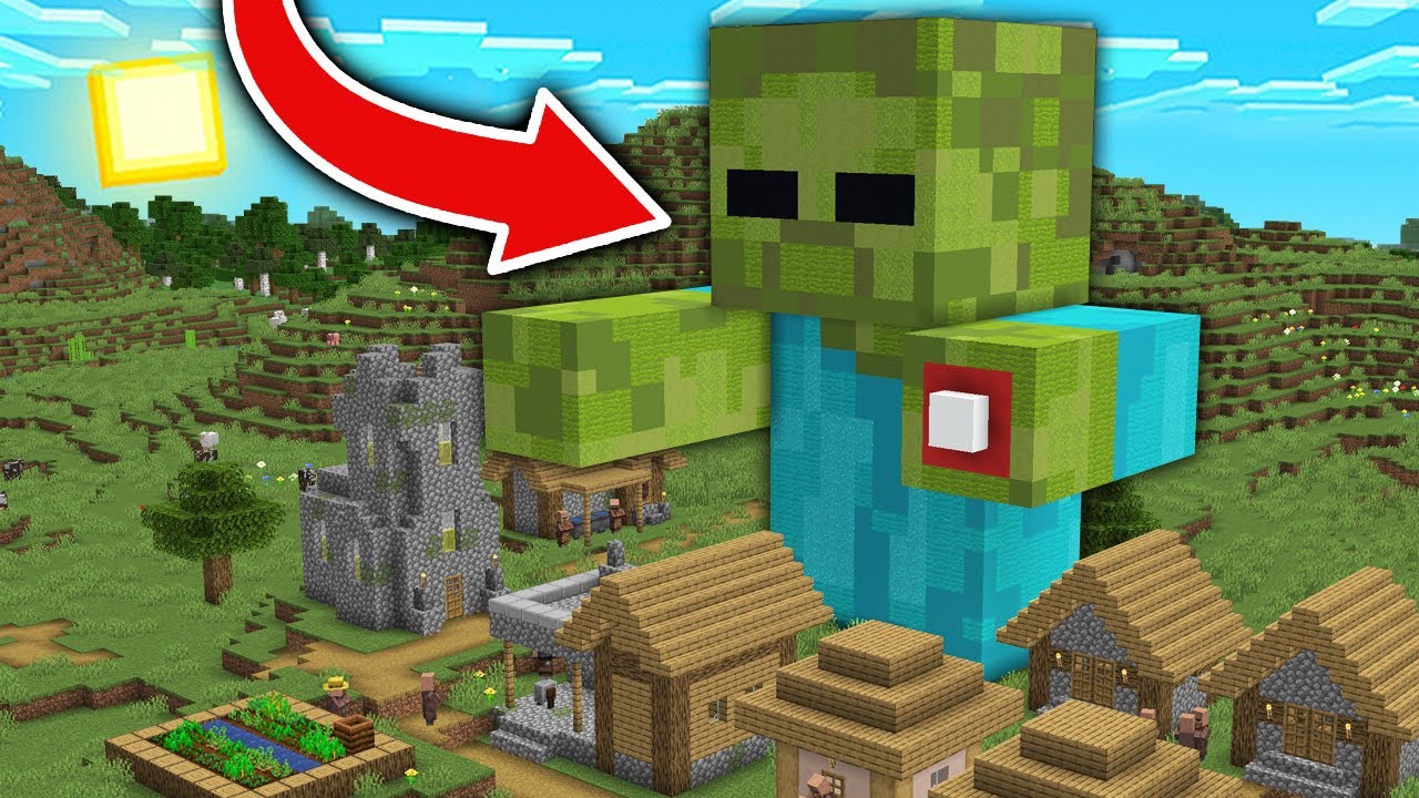 Los ZOMBIE CONSTRUYEN una BASE GIGANTE en la ALDEA de MINECRAFT! 🧟&zwj;♂️