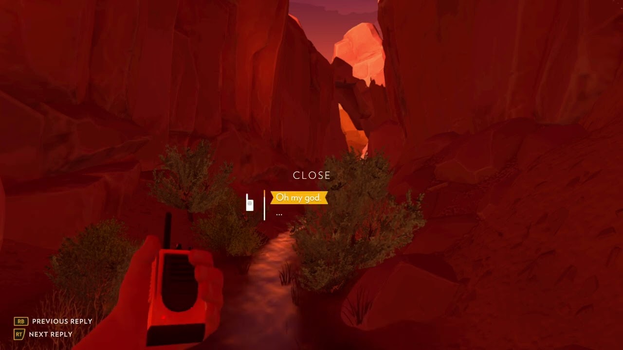 Firewatch - Henry loses it over Delilah's repetitive lightning puns.