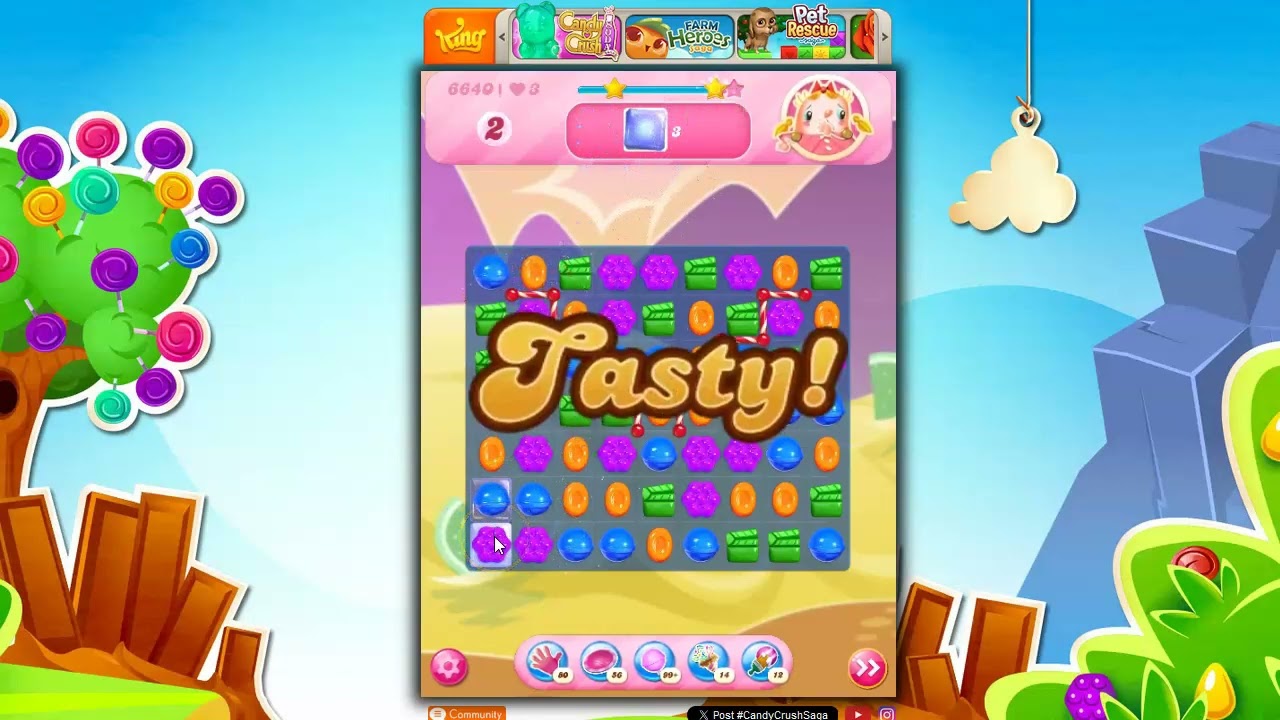 Candy Crush Level 6640 Talkthrough, 24 Moves 0 Boosters
