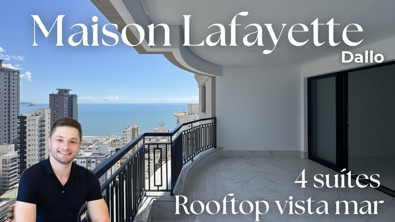 MAISON LAFAYETTE - 4 suítes da Dallo na Meia Praia com vista mar e rooftop!