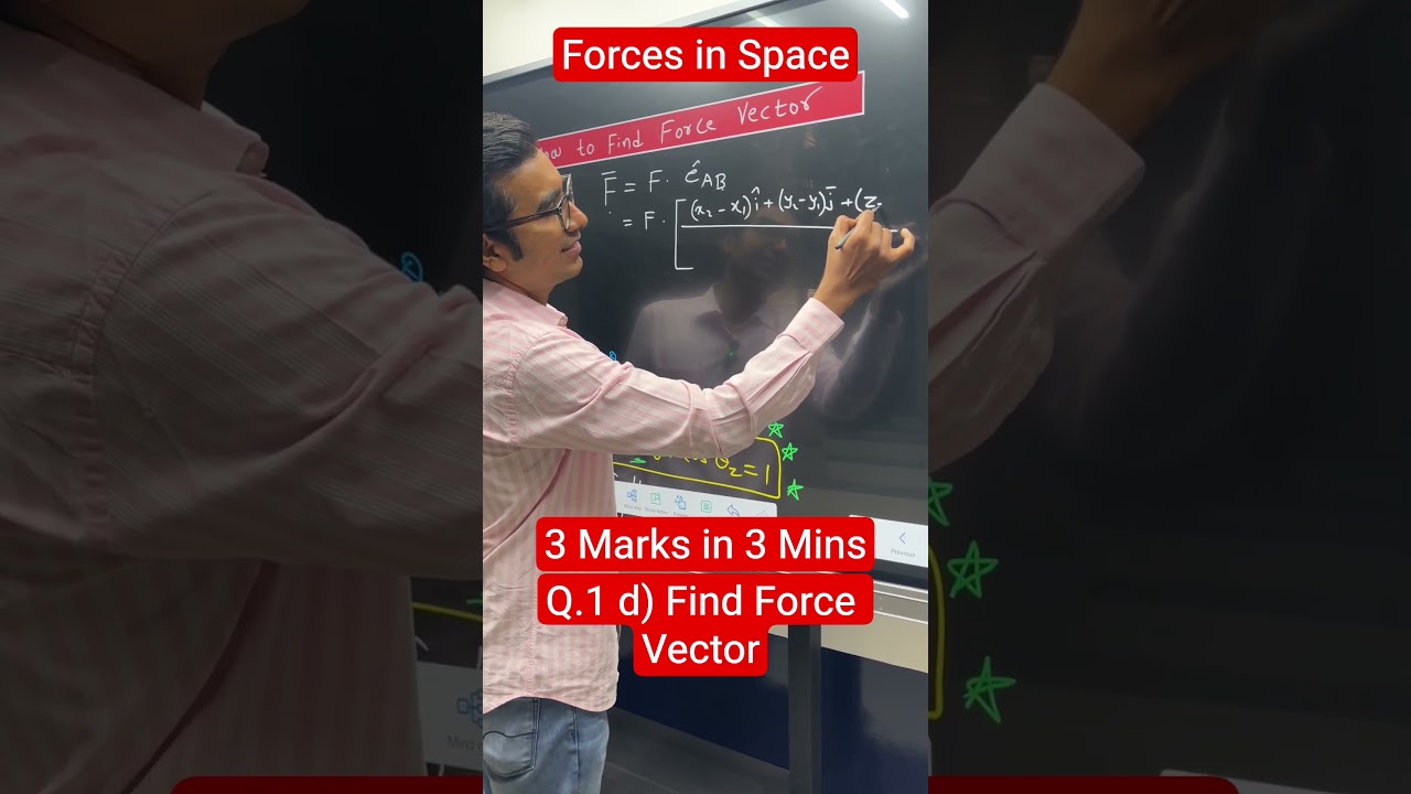 Find Force Vectors || Non Coplanar Force System || Forces in Space || Itna Padh le Pass ho jaayega