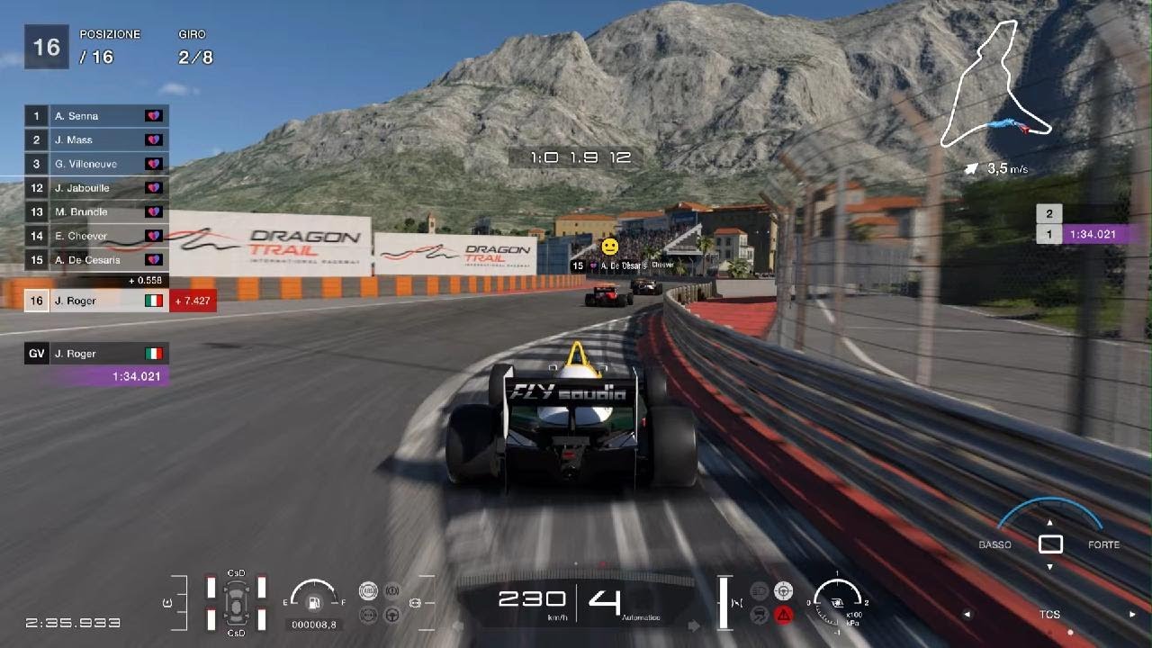 GT7 - 80's F1 race (K.Rosberg) - Dragon Trail Seaside - GTSophy AI