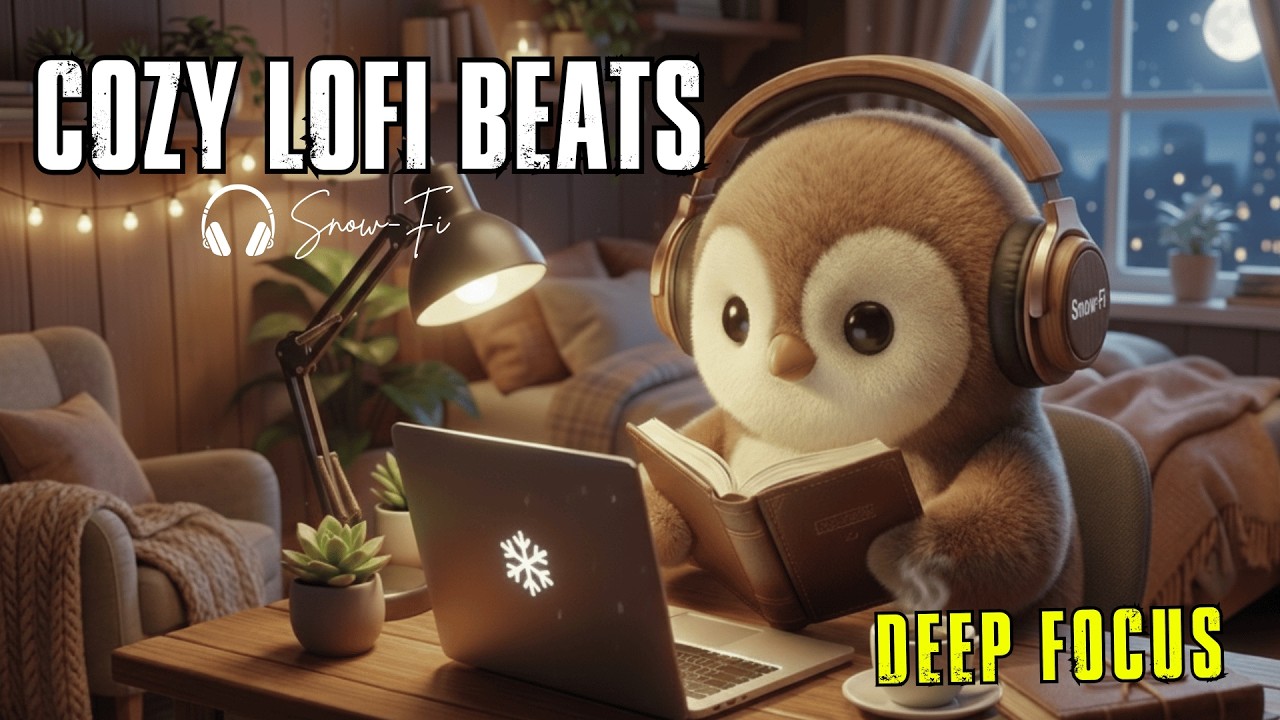 cozy lofi beats to deep work / study to 🐧☕ [ 1 Hour ]