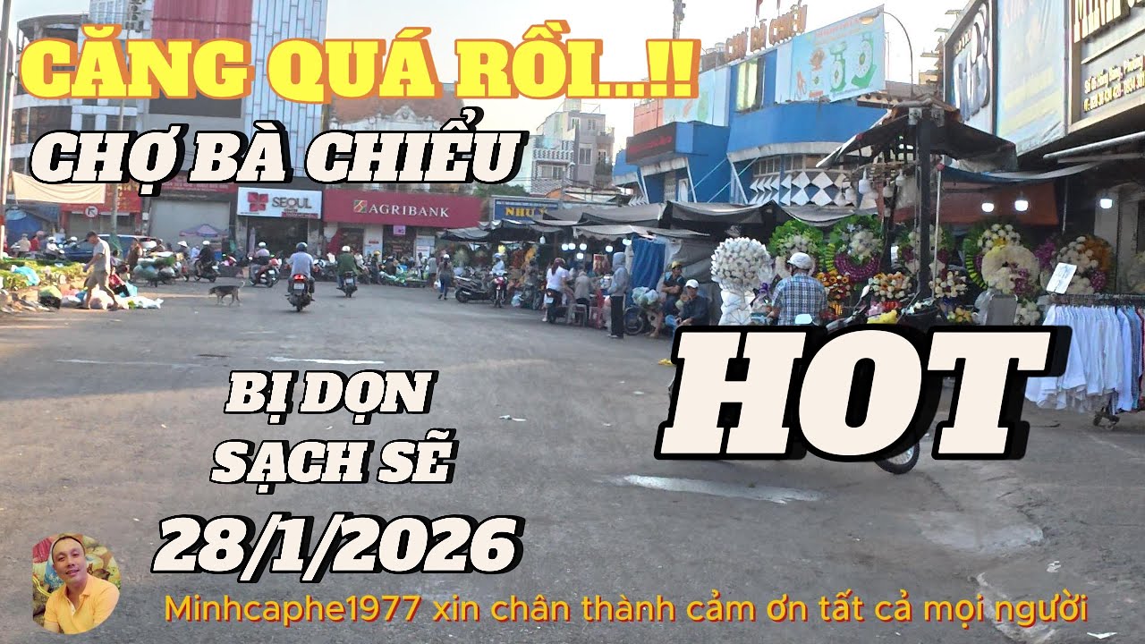 QUÁ CĂNG.!..CHỢ BÀ CHIỂU..BỊ DỌN SẠCH SẼ PHÍA TRƯỚC...TRẢ LAI ĐƯỜNG CHO XE CHẠY..28/1/2026