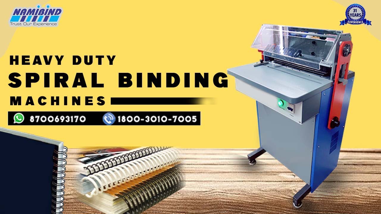 Heavy Duty Spiral Binding Machine | Super-450II | Namibind | ☎ +91-9555086767 | Working & Guide