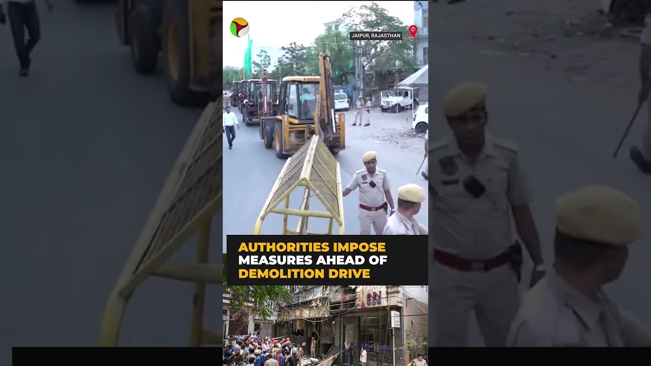 Heavy security in Jaipur, internet suspended during Malviya Nagar demolition drive | #shorts