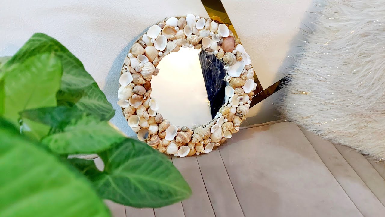 فكره ديكور رائعه من اصداف البحر /أعمال يدوية سهله بقواقع البحر /Home decorating idea with seashells