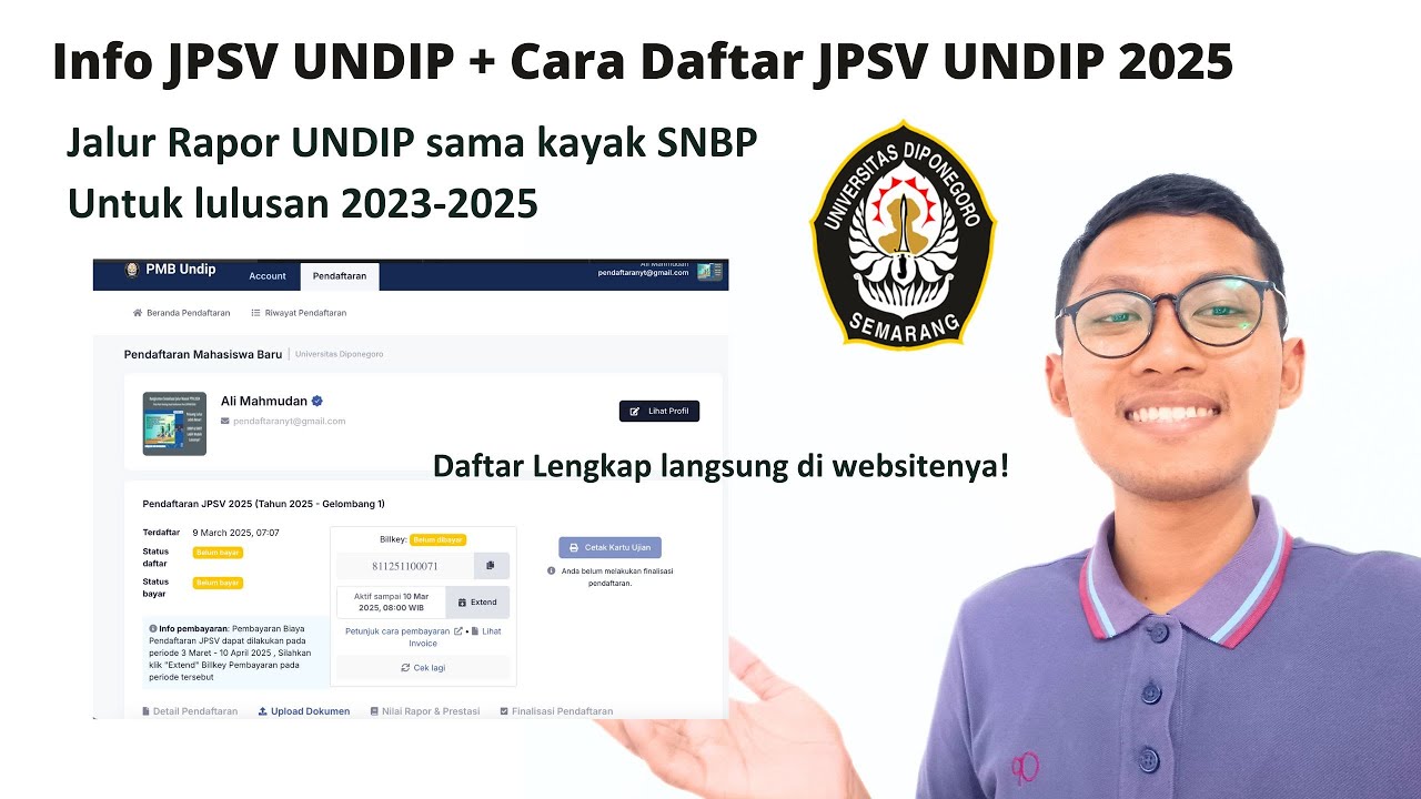 Info JPSV UNDIP 2025 + Cara Daftar JPSV UNDIP 2025