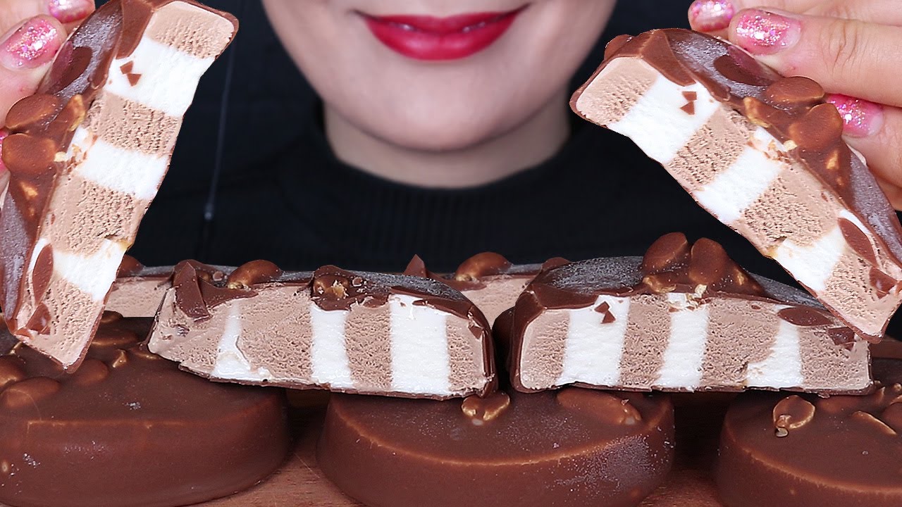 ASMR 구구 아이스크림 리얼사운드 먹방  Chocolate Covered IceCream Mukbang