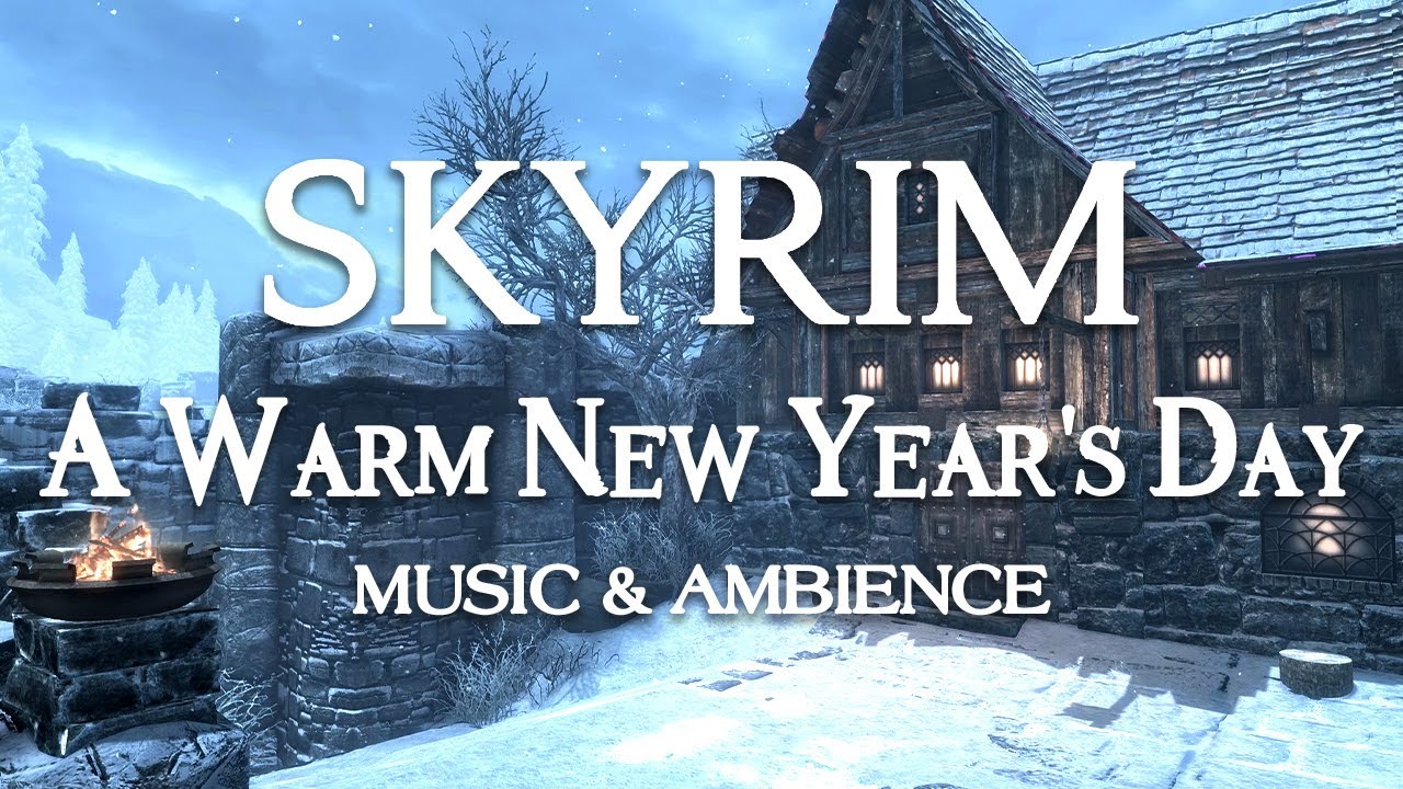 A Warm New Year's Day | Calming Skyrim Music & Ambience