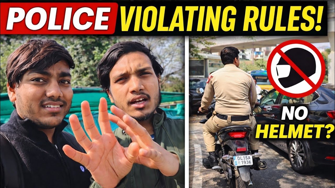 Jab Police Hi Rule Tod dee .... 🤯 To Public kya kre 🤬 #motovolgger#indianbiker#helmet#saftyrules