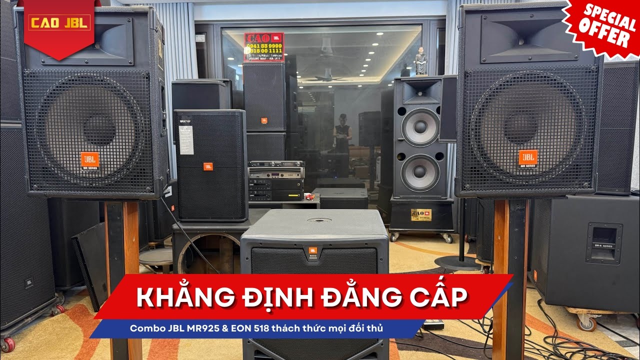 Khẳng định đẳng cấp: Combo JBL MR925 & EON 518 thách thức mọi đối thủ ll CAO JBL