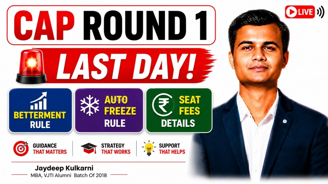 CAP Round 1 Last Day🔥 | Betterment vs Auto Freeze | Seat Acceptance Fees | Engineering Admissions