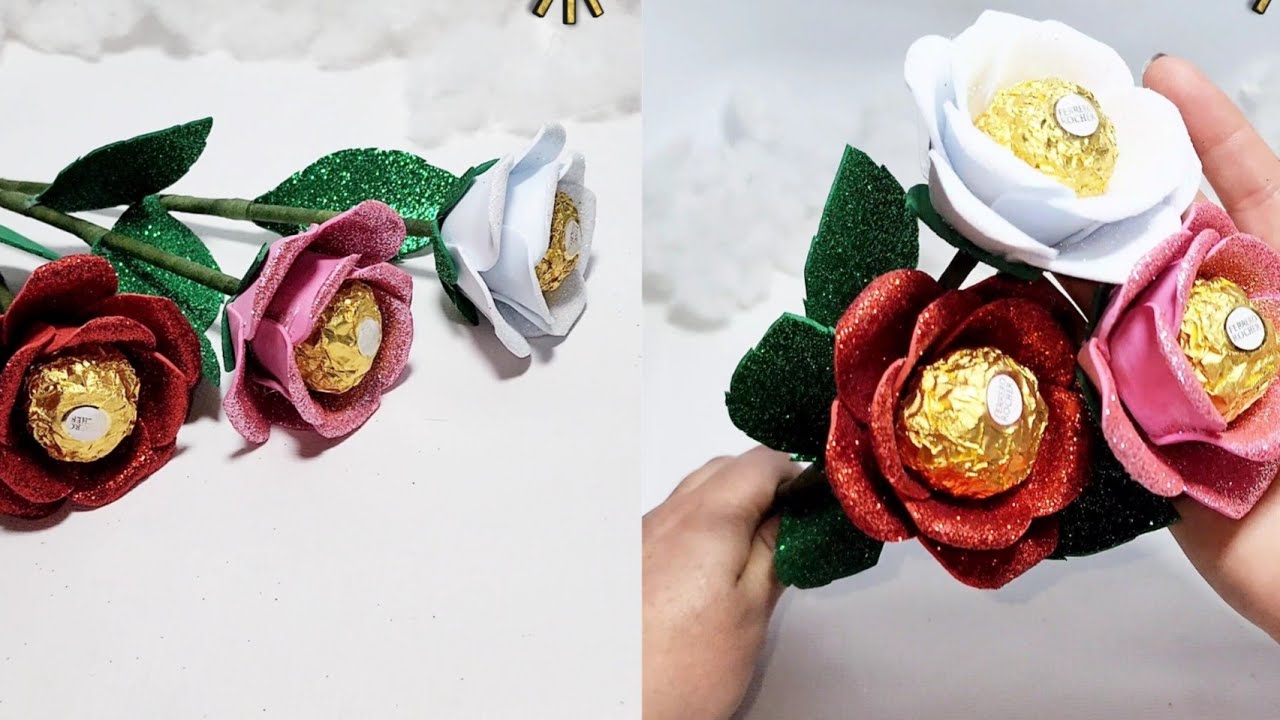 hermosas rosas porta bombom 🌹🌹🌹