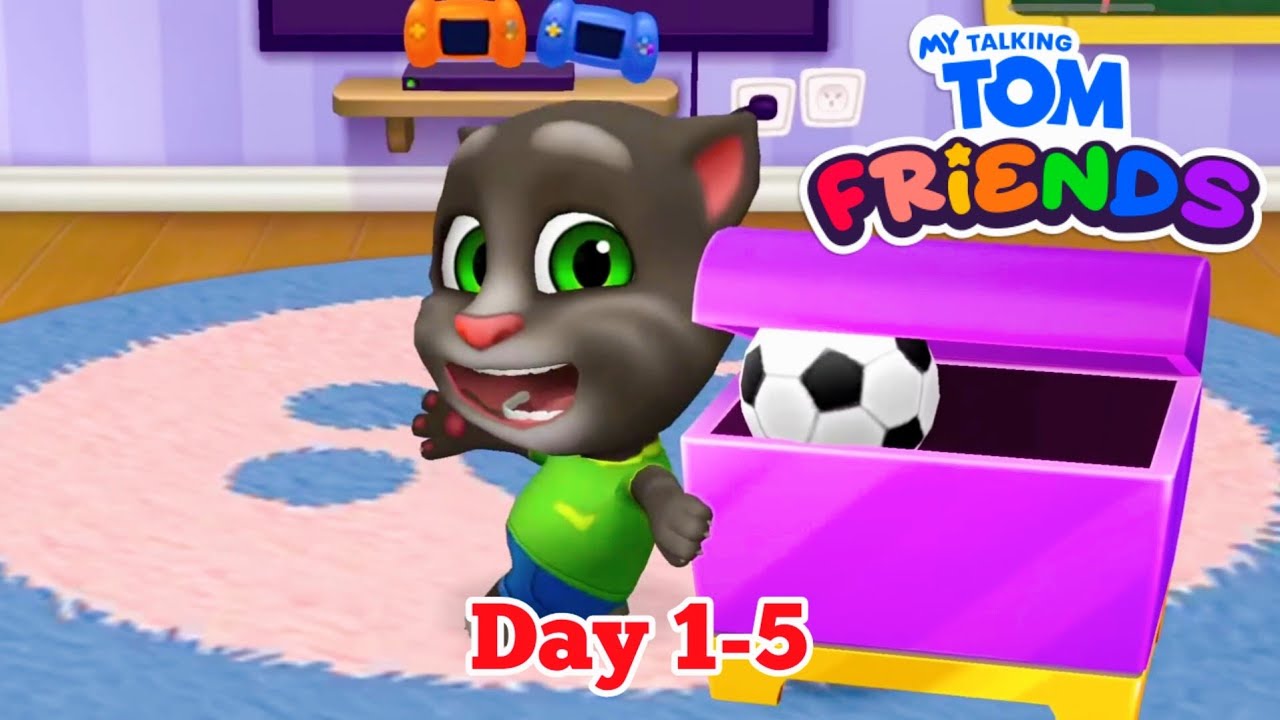My Talking Tom Friends Day 1 to Day 5 Complete Gameplay (Android, iOS)