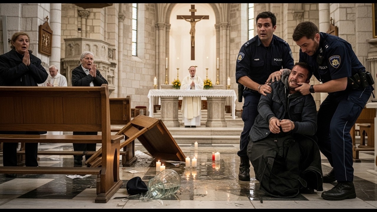 Activistas islámicos arrojaron agua bendita al suelo durante la misa y luego ocurrió algo impensable
