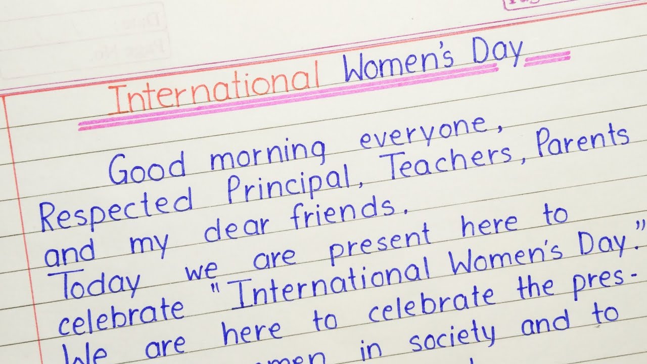 Speech On International Women's Day 2022/Women's Day Speech in english/Mahila Diwas Speech