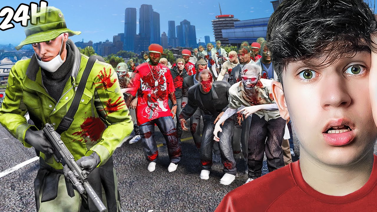 Spędziłem 24h podczas APOKALIPSY ZOMBIE w GTA V..