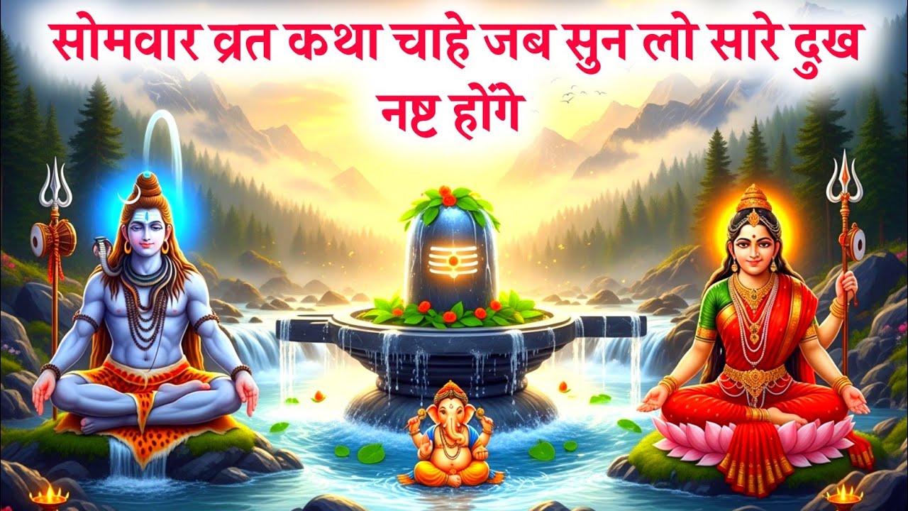 सोमवार व्रत कथा ~ Somvar Vrat Ki Katha | शिव कथा भक्ति | Shiv Katha bhakti | Shiv Charcha 