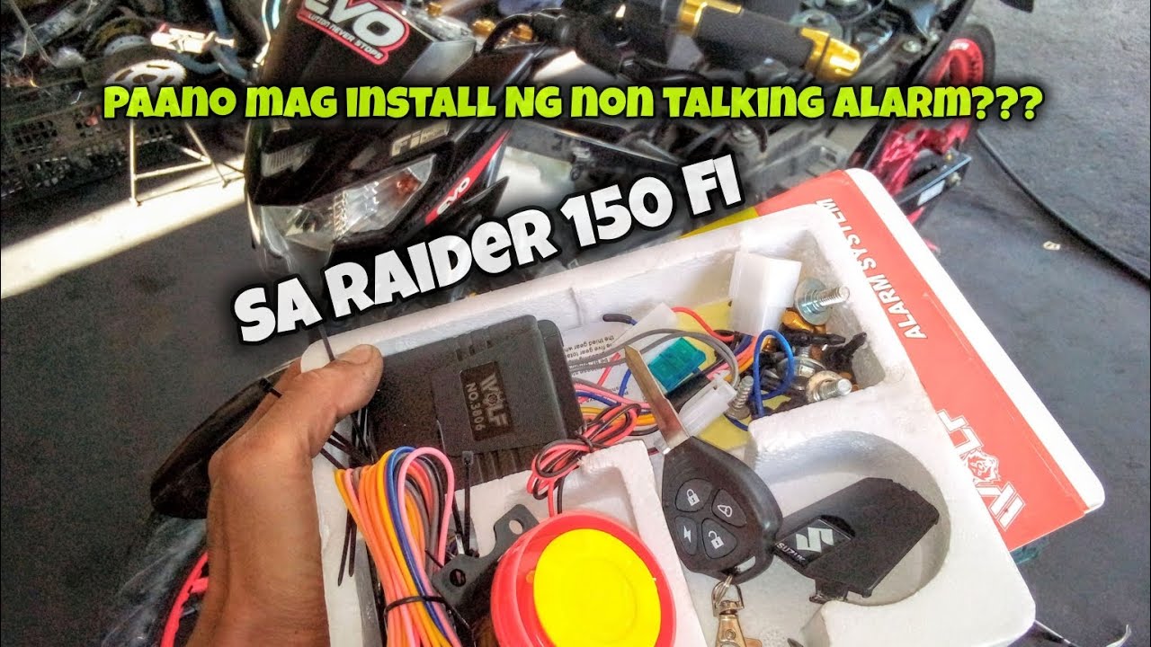 PAANO MAG INSTALL NG NON TALKING ALARM SA RAIDER 150 FI STEP BY STEP @rdworksideas