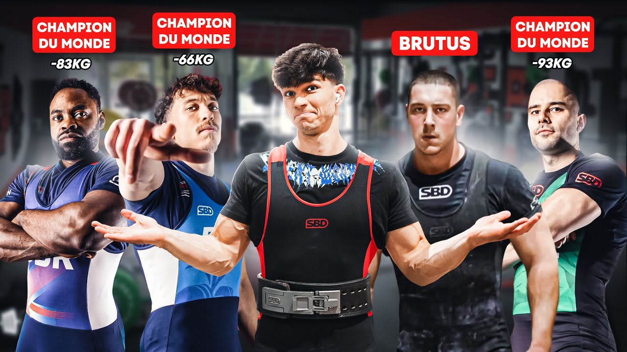 J&rsquo;affronte des CHAMPIONS du MONDE de powerlifting ! (leur force est stratosph&eacute;rique..)