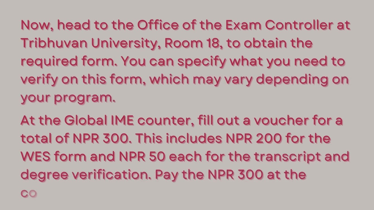 How to Send Documents To WES - US from Tribhuvan University, Nepal