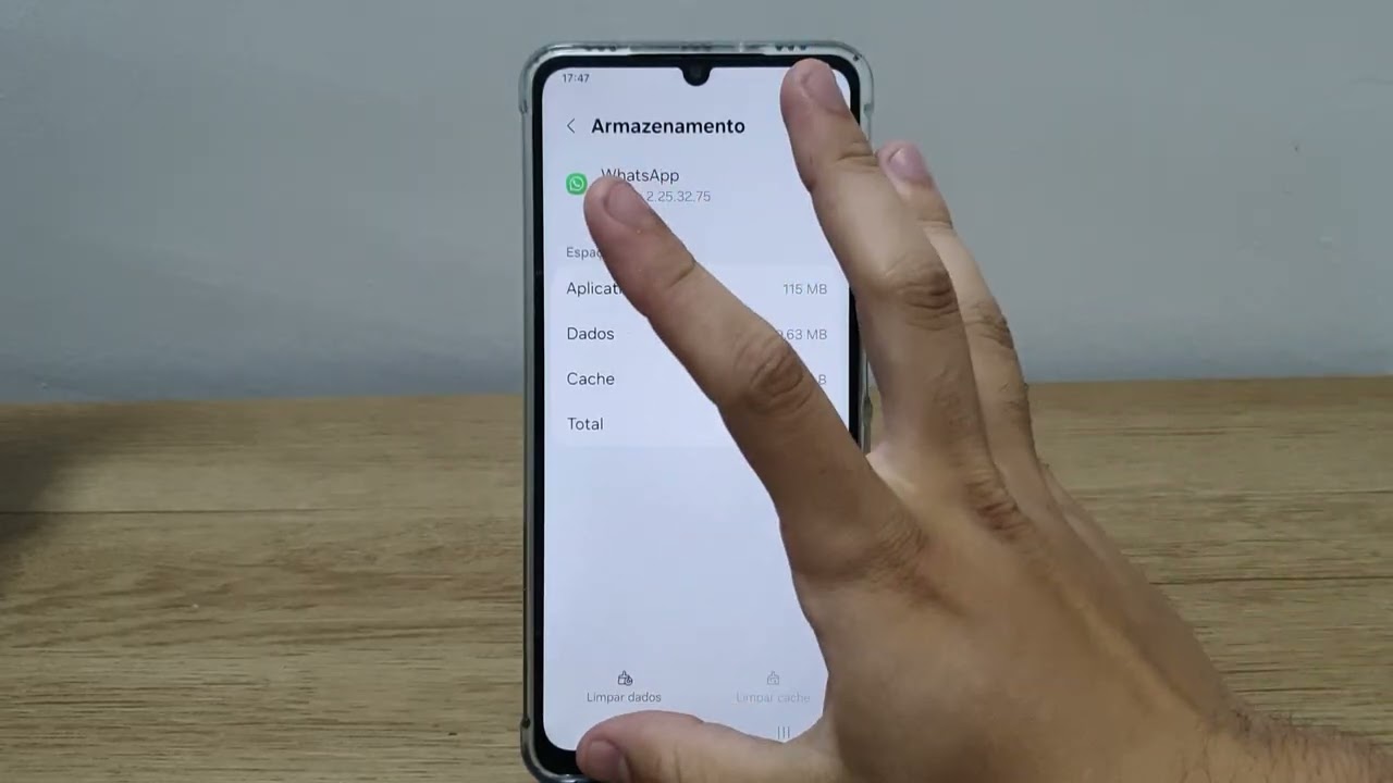 Galaxy A16 - O que fazer se o aplicativo do WhatsApp não funciona corretamente