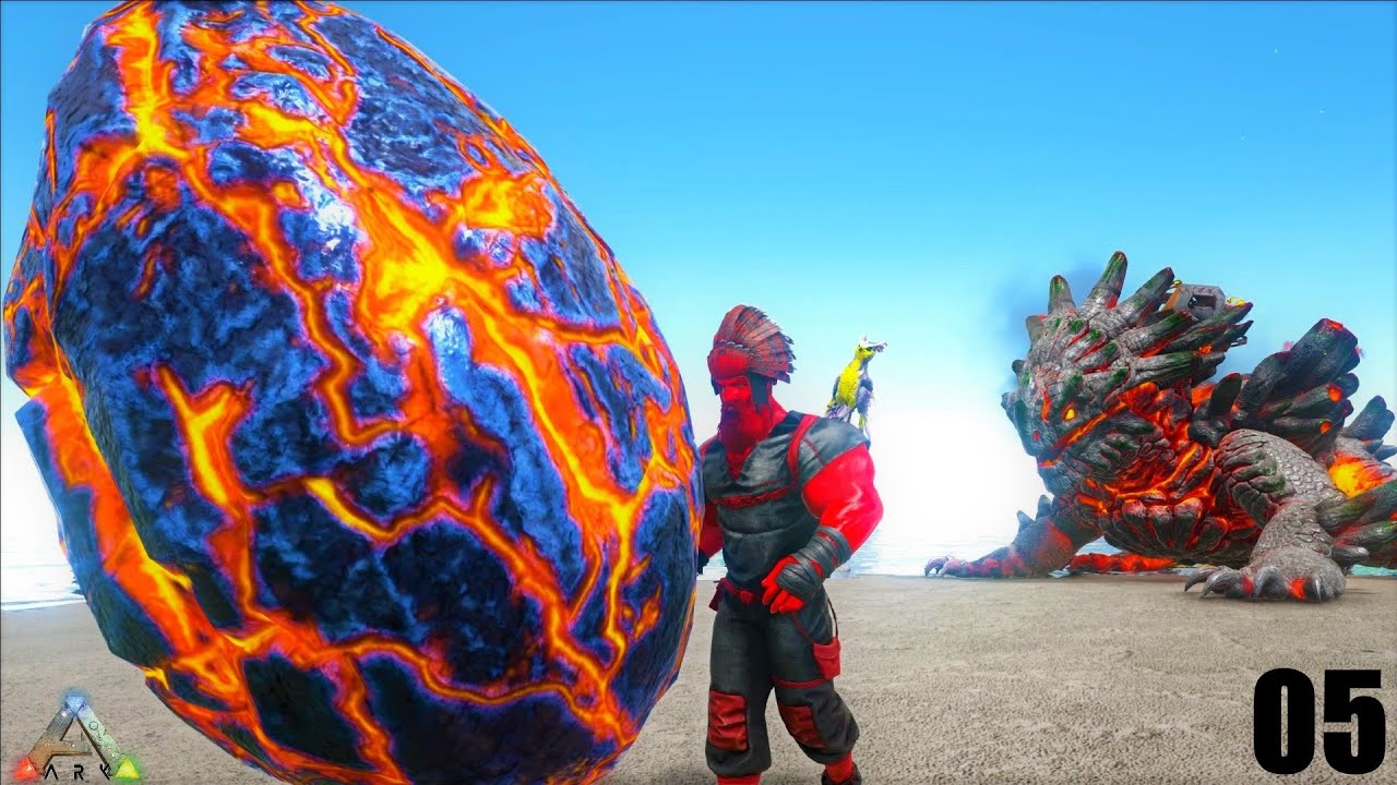 LUCKY EGG THIEF MEGA MAGMASAUR !!! ARK Survival Evolved Pugnacia Dinos ARK MODDED E05