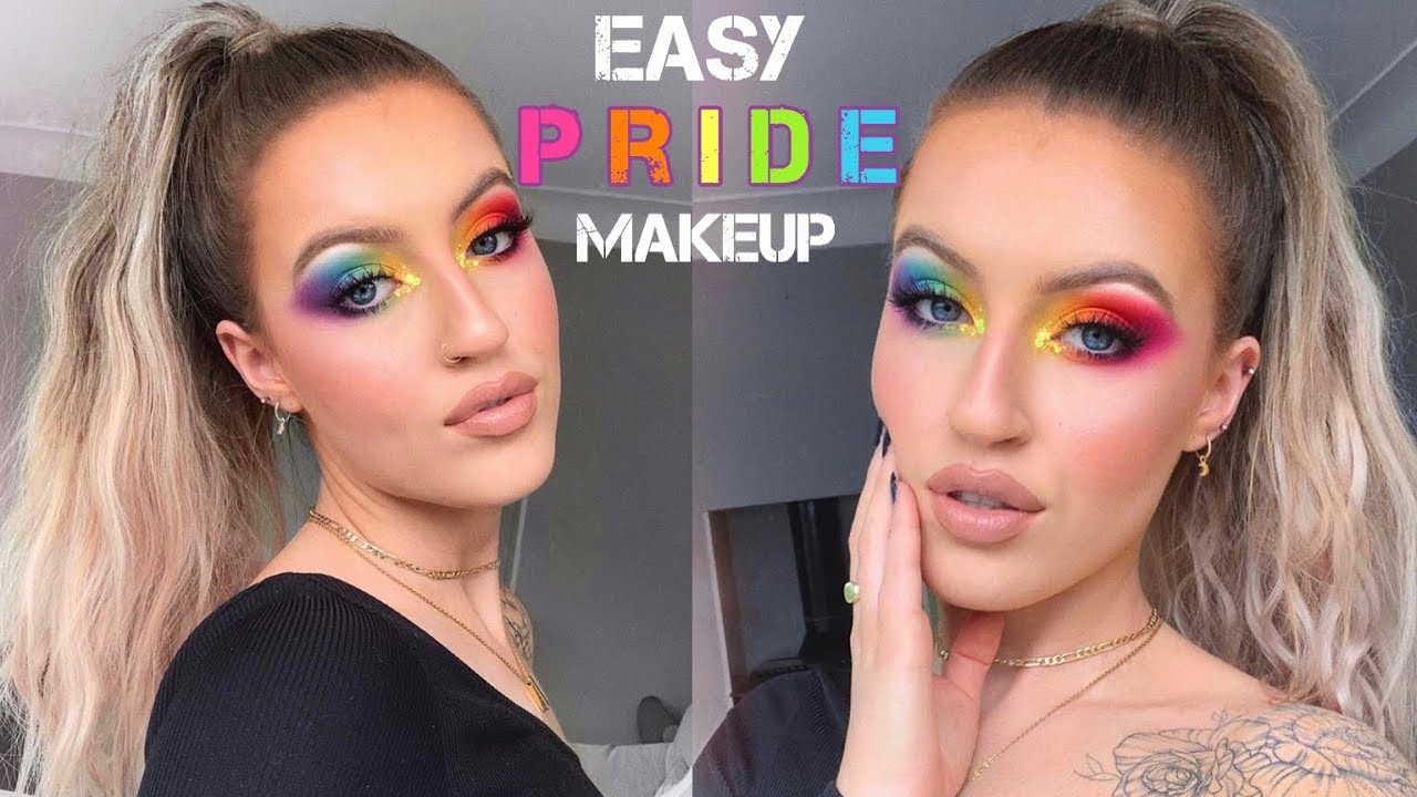 PRIDE RAINBOW EYE MAKEUP TUTORIAL