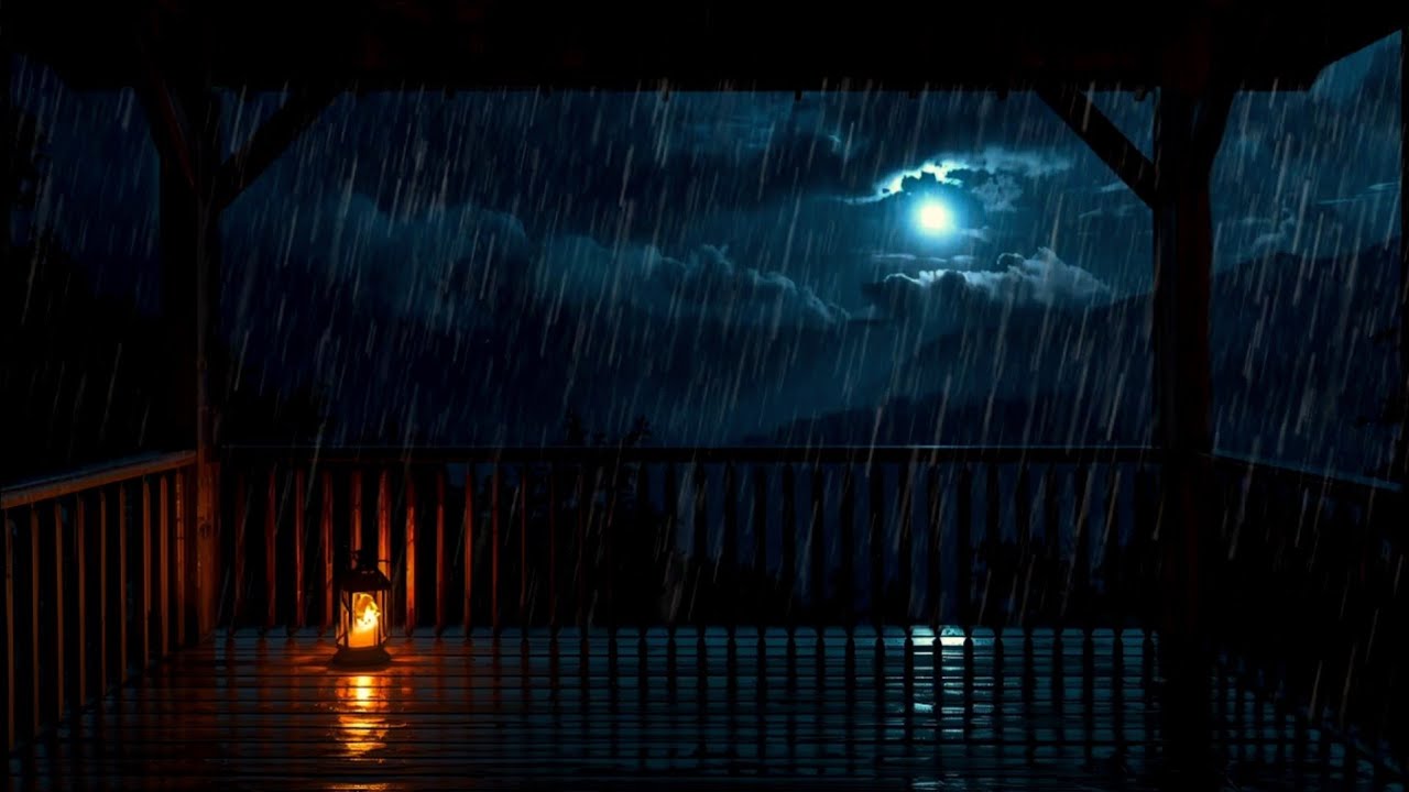 Deep Sleep with Night Rain on the Porch 🌧️ ASMR (No Ads)