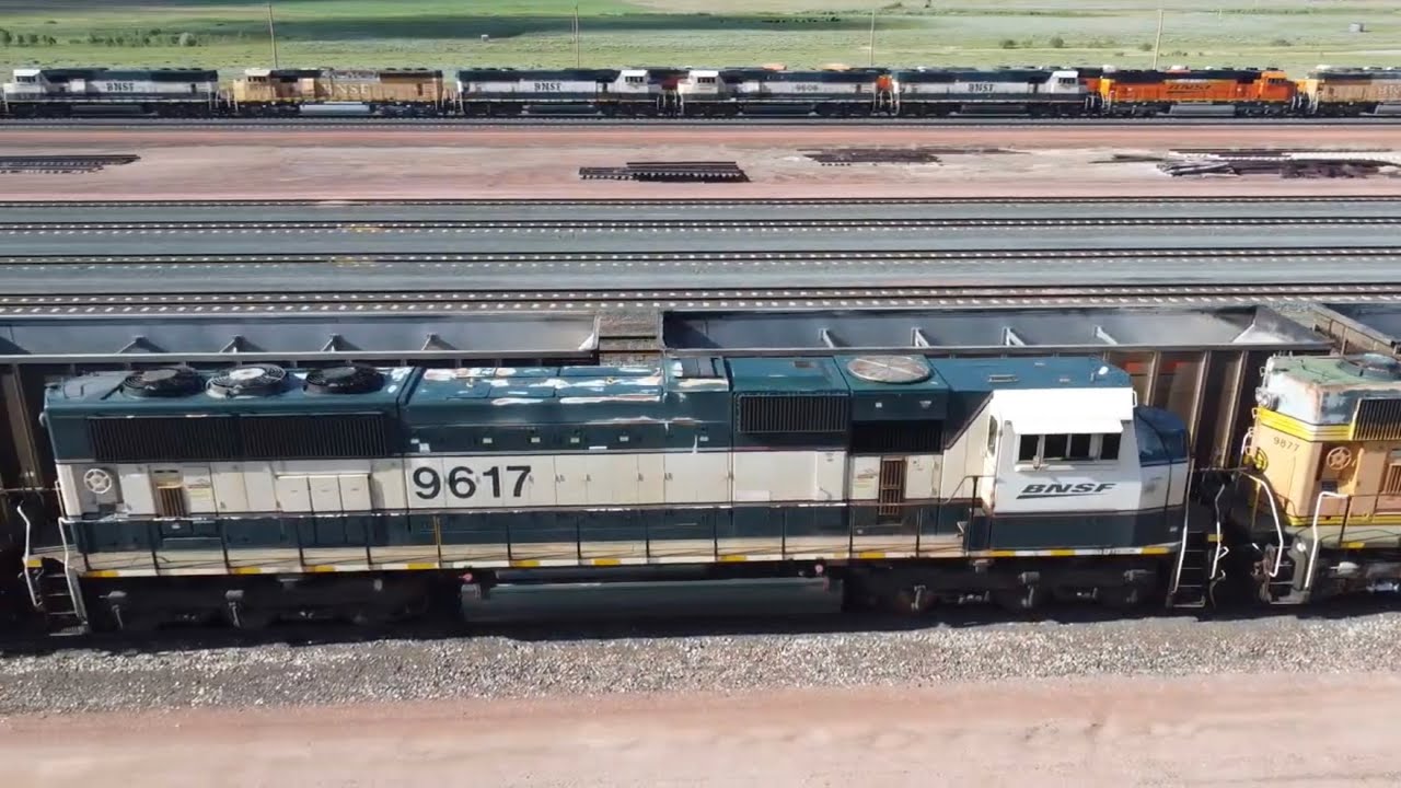 BNSF SD70MAC Storage Line; Hundreds of MACs
