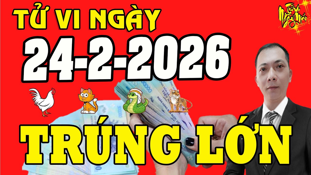 Tử Vi Ngày Mới 24/2/2026 Thời Cơ Đã Đến CHÚC MỪNG 4 Con Giáp TRÚNG TIỀN TỶ Một Bước Giàu Sang
