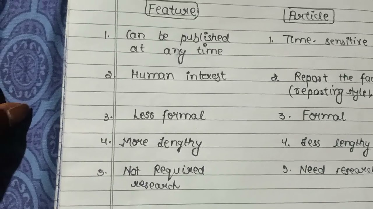 Difference between feature and an article in Hindi #journalism #journalismcourse #study